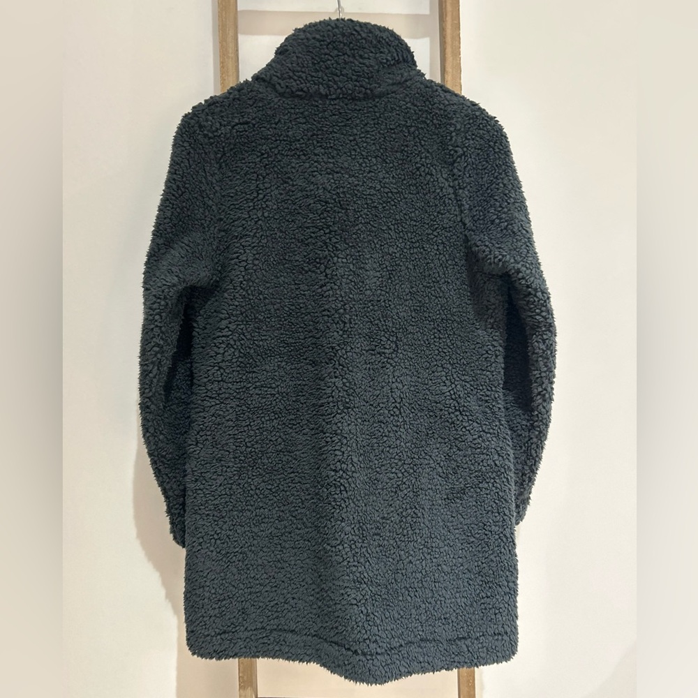 Columbia Black Teddy long Jacket Button Closure Cozy Women Size S NWT - Picture 7 of 8